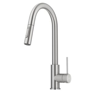 kraus kpf-3104sfs oletto contemporary pull-down single handle kitchen faucet, 16.25 inch, spot free stainless steel