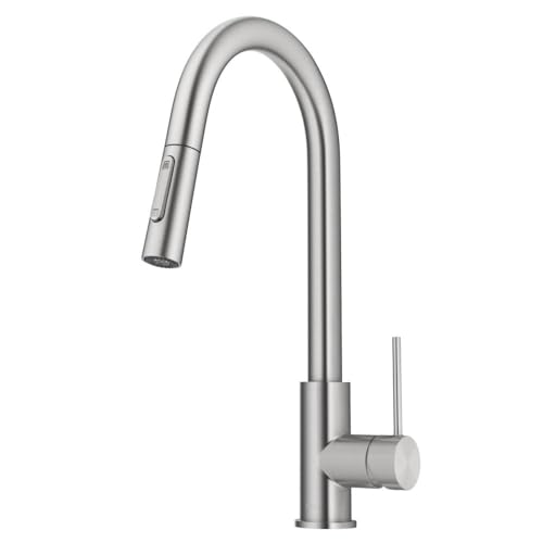 Kraus KPF-3104SFS Oletto Contemporary Pull-Down Single Handle Kitchen Faucet, 16.25 inch, Spot Free Stainless Steel