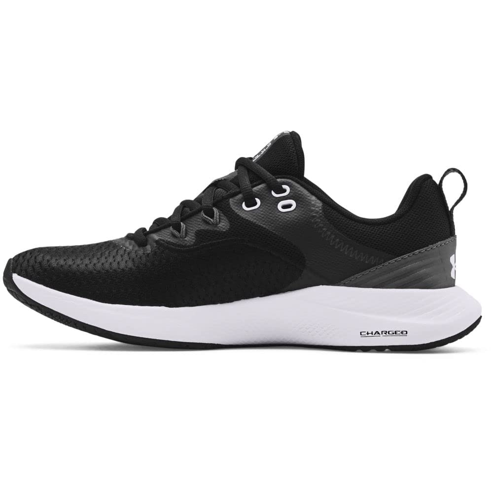 Under Armour Women's Charged Breathe Tr 3, Black (001)/White, 8.5 M US
