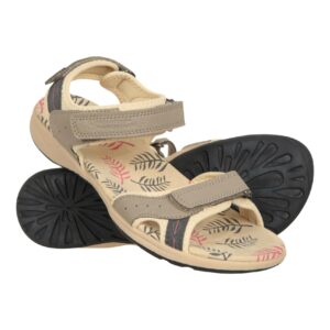 Mountain Warehouse Athens Printed Womens Sandals Beige Womens Shoe Size 8 US