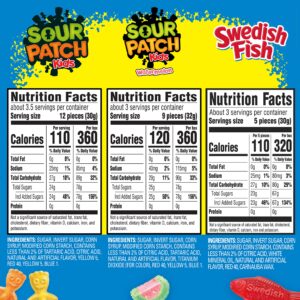 SOUR PATCH KIDS and SWEDISH FISH Soft & Chewy Candy Variety Pack, 15 Boxes