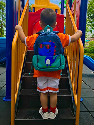 CHERUBIC Kids Toddler Little Backpack Cute Cool Dinosaur Waterpoof Scool Bookbag Backpack For Boys Girls(Green)