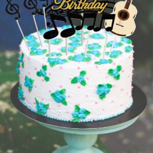 DIY Set of 9 Letters Happy birthday Cake Topper Cake Guitar Party Decorations