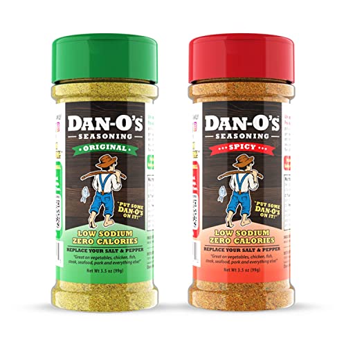 Dan-O's Seasoning Small 2 Bottle Combo | Original & Spicy | 2 Pack (3.5 oz)