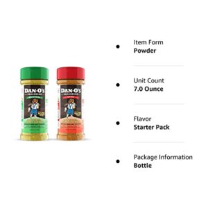 Dan-O's Seasoning Small 2 Bottle Combo | Original & Spicy | 2 Pack (3.5 oz)