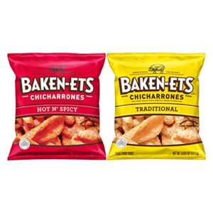 baken-ets pork rinds, variety pack, 0.625 ounce (pack of 24)