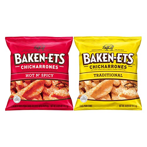 Baken-Ets Pork Rinds, Variety Pack, 0.625 Ounce (Pack of 24)