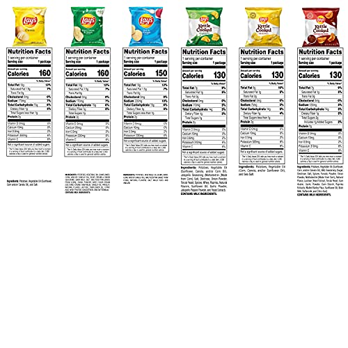 Lay's Potato Chips, Regular & Kettle Variety Pack, (Pack of 40)