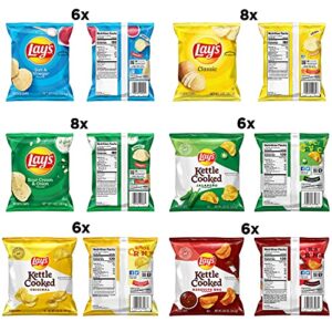 Lay's Potato Chips, Regular & Kettle Variety Pack, (Pack of 40)