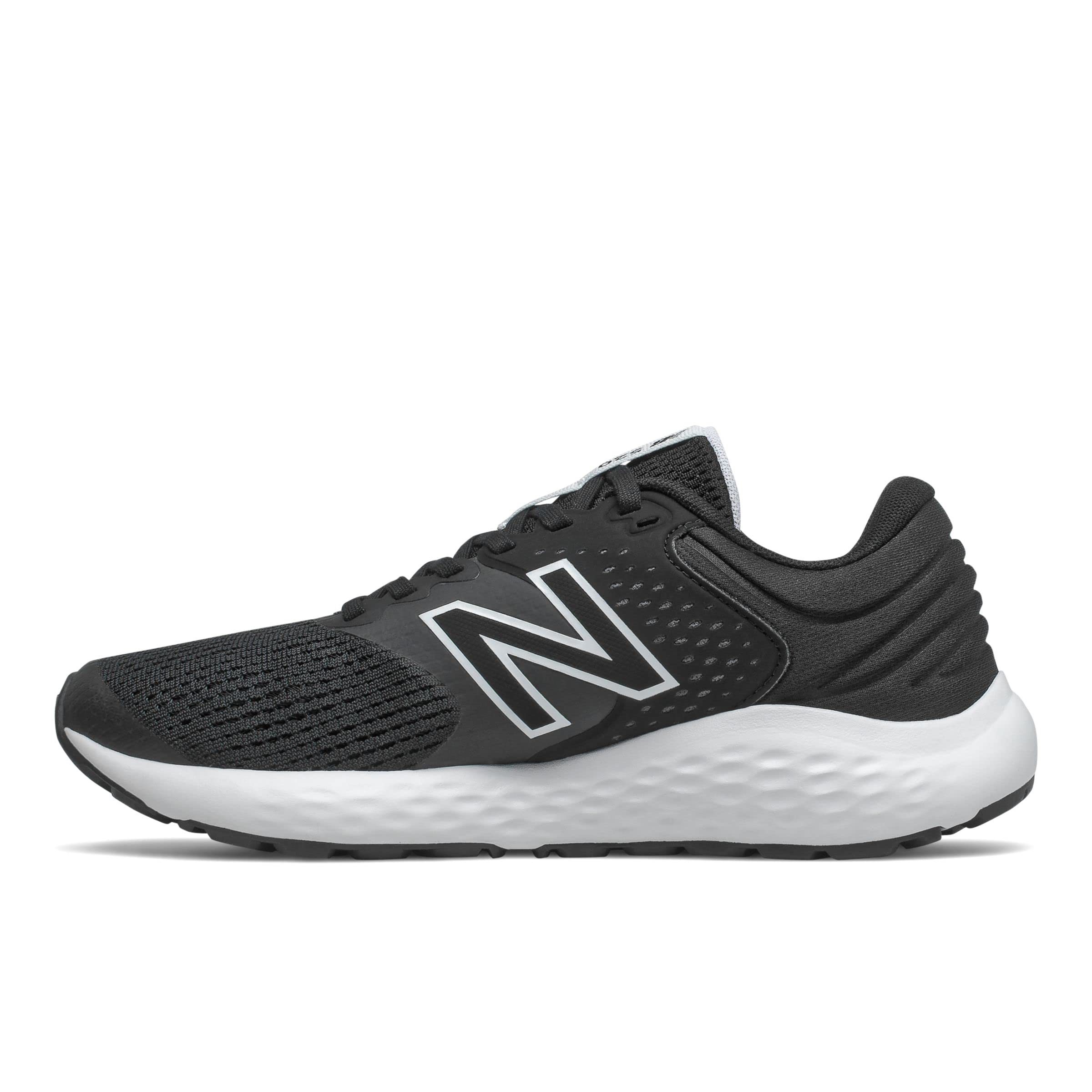 New Balance Women's 520 V7 Running Shoe, Black/White, 8.5 Wide