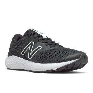 New Balance Women's 520 V7 Running Shoe, Black/White, 8.5 Wide