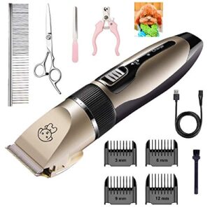 pet shaver clippers low noise rechargeable cordless electric quiet hair clippers set for dogs cats pet