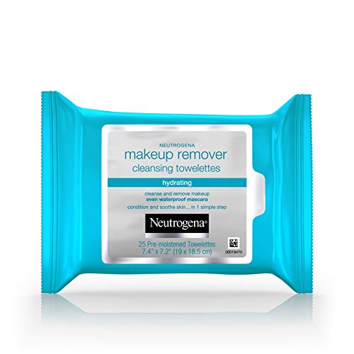 Neutrogena Makeup Remover Cleansing Towelettes, Daily Face Wipes to Remove Dirt, Oil, Makeup & Waterproof Mascara, 25 ct. (Pack of 3)