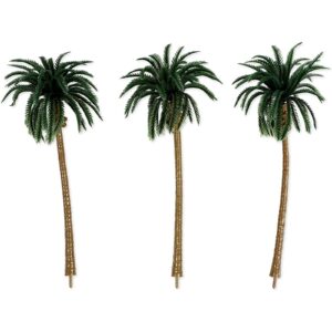 Miniature Model Palm Trees for Dioramas, DIY Crafts (5 Sizes, 15 Pieces)