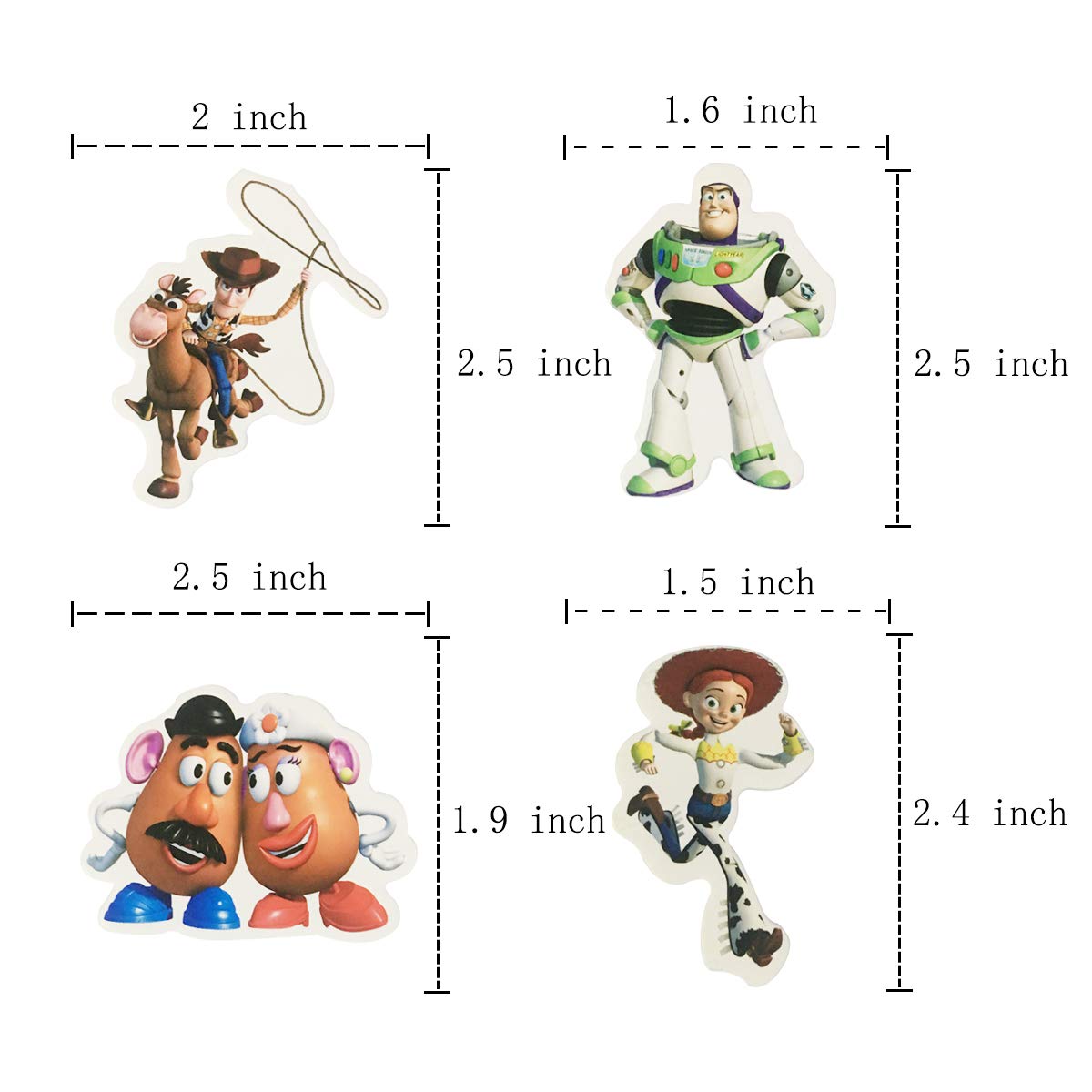 12pc Toy Story Cupcake Topper and Cupcake Wrapper Picks Boy Children Toy Story Party Decoration Kid's Birthday Party Decoration Supplies