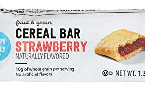 Amazon Brand - Happy Belly Fruit & Grain Cereal Bars, Strawberry , 1.03 Oz, 8 Count (Pack of 1)