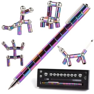 hkdgyhon toy pen, decompression magnetic metal pen, multifunction writing magnet ballpoint pen, gift for kids or friends (colorful)