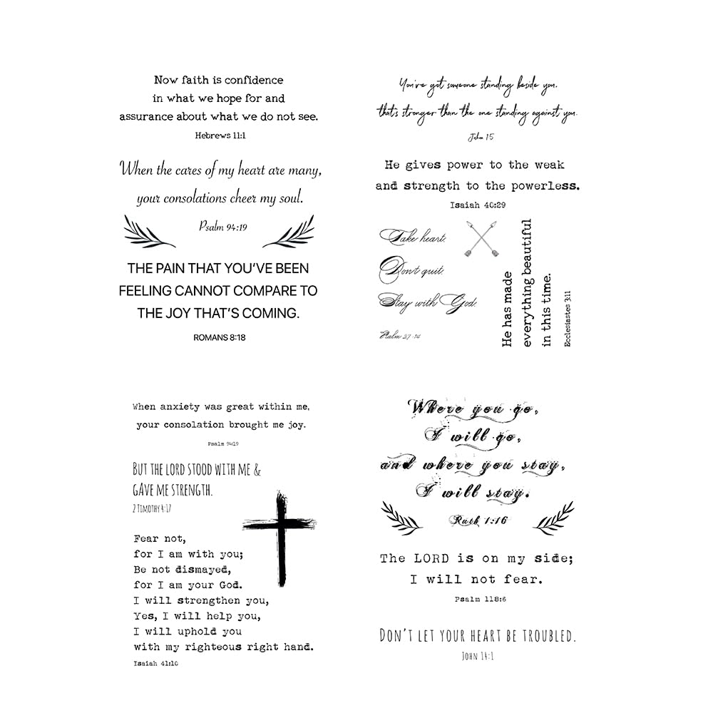 Everjoy 60+ Designs Inspirational Christian Quotes Bible Verses Scriptures Temporary Tattoos