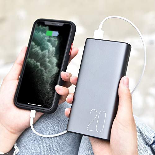 TOZO PB1 PD Portable Charger 20000mAh Capacity Fast Charging Power Bank 18W High Charging Speed External Battery Pack with USB-C Input/Output Compatible for iPhone,Samsung,Gray