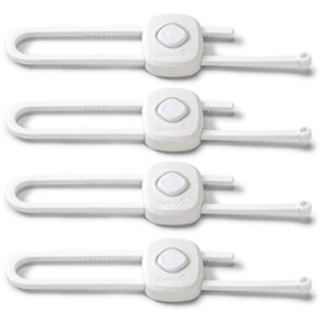 Safety 1st Outsmart Slide Lock Four Pack, White, 4 Pack