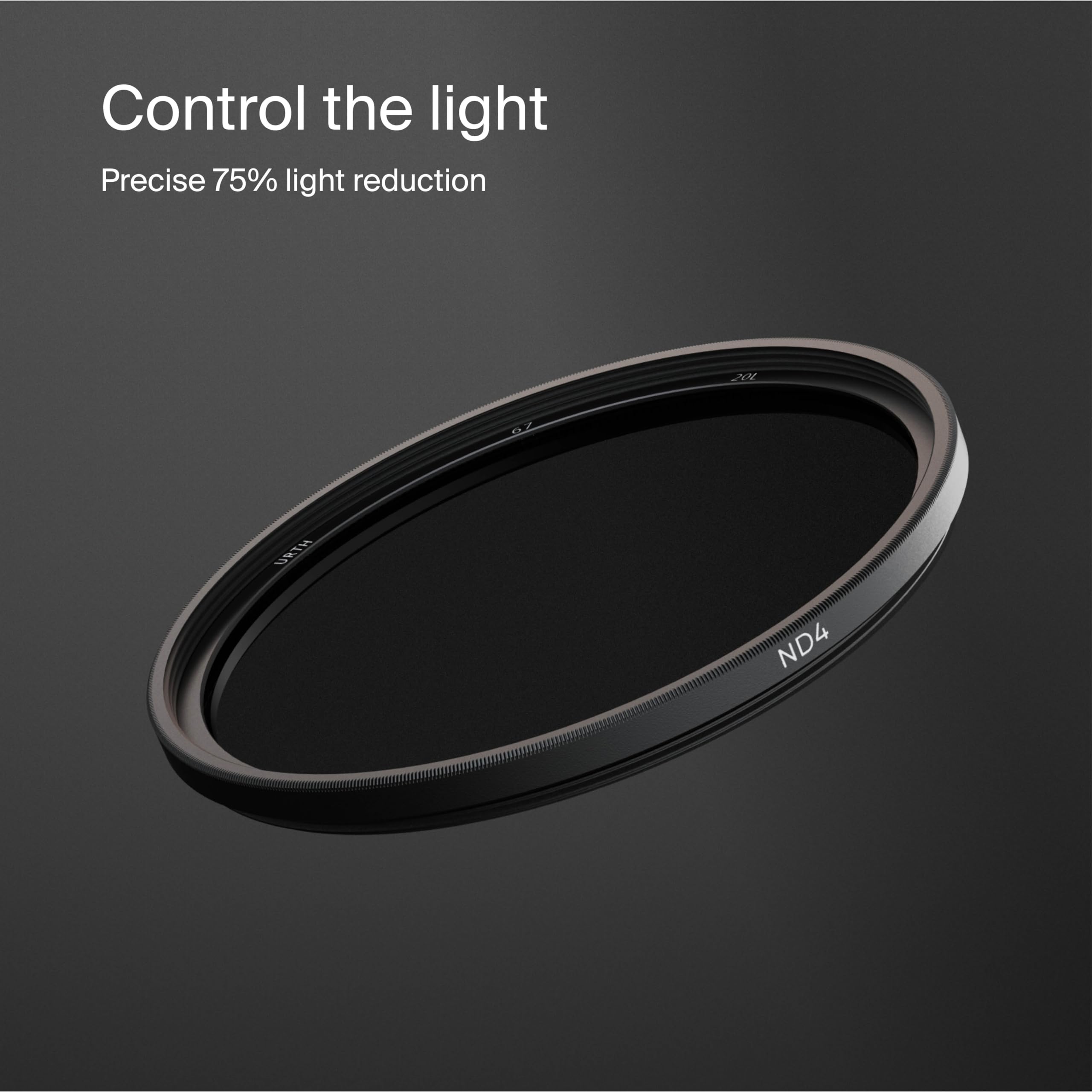 Urth 49mm ND4 (2 Stop) Lens Filter (Plus+) — 20-Layer Nano-Coated, Ultra-Slim Neutral Density Camera Lens Exposure Filter