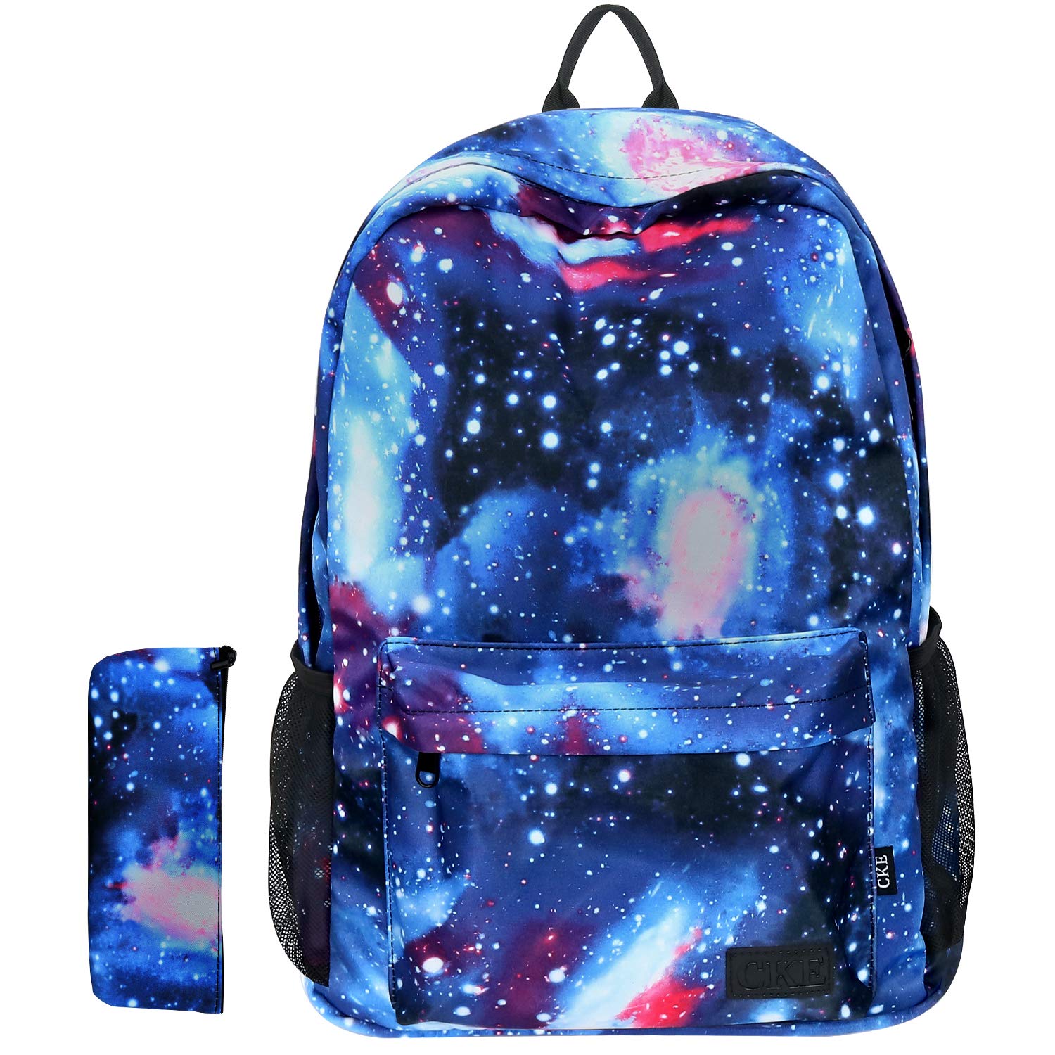 Galaxy Backpack School Backpack for Girls Boys Kids Student Stylish Unisex Canvas Laptop Backpack with Pencil Bag (Galaxy)