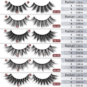 MAGEFY 30 Pairs 6 Styles Faux Mink Eyelashes, 16mm-20mm Lashes Natural Look to Dramatic False Eyelashes, Handmade Reusable Fake Eyelashes with Portable Boxes