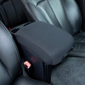 JDMCAR Compatible with Toyota Tacoma Accessories 2016-2022 2023 Center Console Armrest Cover,Customized Black Neoprene Center Console Protector