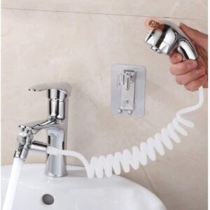 Hand Shower Sink Shower Hose Sprayer for Hair Washing,Faucet Rinser Set with Faucet Adapter, Shower Stand and Hose - for Utility Room, Bathroom, Laundry Tub HG522