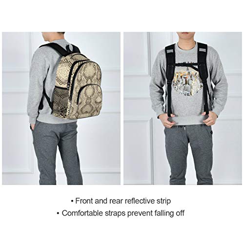 ALAZA Snake Skin Animal Print Travel Laptop Backpack Gifts for Men Women Fits 15.6 Inch Notebook