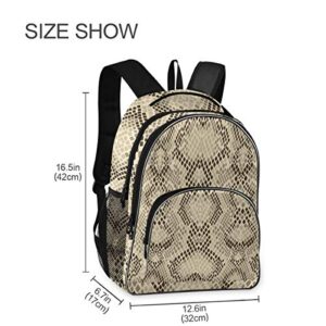 ALAZA Snake Skin Animal Print Travel Laptop Backpack Gifts for Men Women Fits 15.6 Inch Notebook