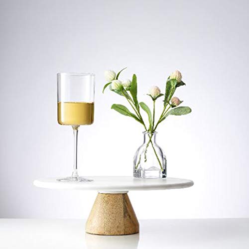 JoyJolt Claire 11.4oz White Wine Glass Set. Crystal Glasses. Elegant Stemware Stemmed Wine Glasses Made in Europe. Unique and Modern Wine Glasses with Stem. Set of 2