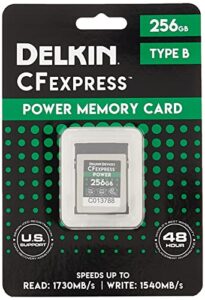 delkin devices 256gb power cfexpress type b memory card (dcfx1-256)