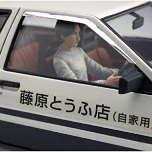 Aoshima Initial D: Fujiwara Takumi AE86 Trueno with Figure 1:24 Scale Model Kit