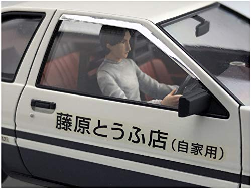 Aoshima Initial D: Fujiwara Takumi AE86 Trueno with Figure 1:24 Scale Model Kit