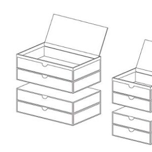 MUJI 7A57024 Drawer with Lid, Small, Clear