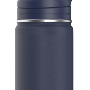 Hydrapeak Mini 14oz Kids Water Bottle with Straw Lid, Insulated Water Bottle Kids, Kids Water Bottle Stainless Steel, Kids Water Bottles (Navy)