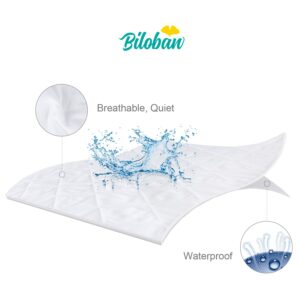 Zippered Mini Crib Mattress Protector,Waterproof Playard Mattress Encasement, Breathable and Absorbent, 6 Sides Fully Encased Pack N Play Mattress Cover.