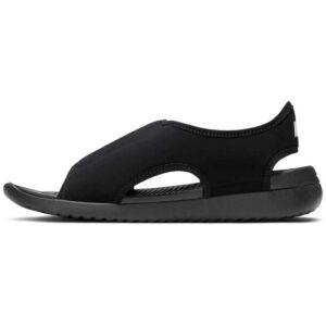 nike sunray adjust 5 v2 baby/toddler sandal db9566-001 size 8 black/white