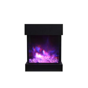 amantii tru-view series cube 20-inch 3-sided electric fireplace with logs (cube-2025wm-cube-base-legs), leg base