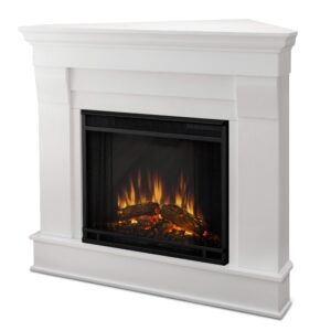 white electric corner fireplace by - 40.94l x25.28w x 37.6h modern contemporary glass adjustable thermostat programmable