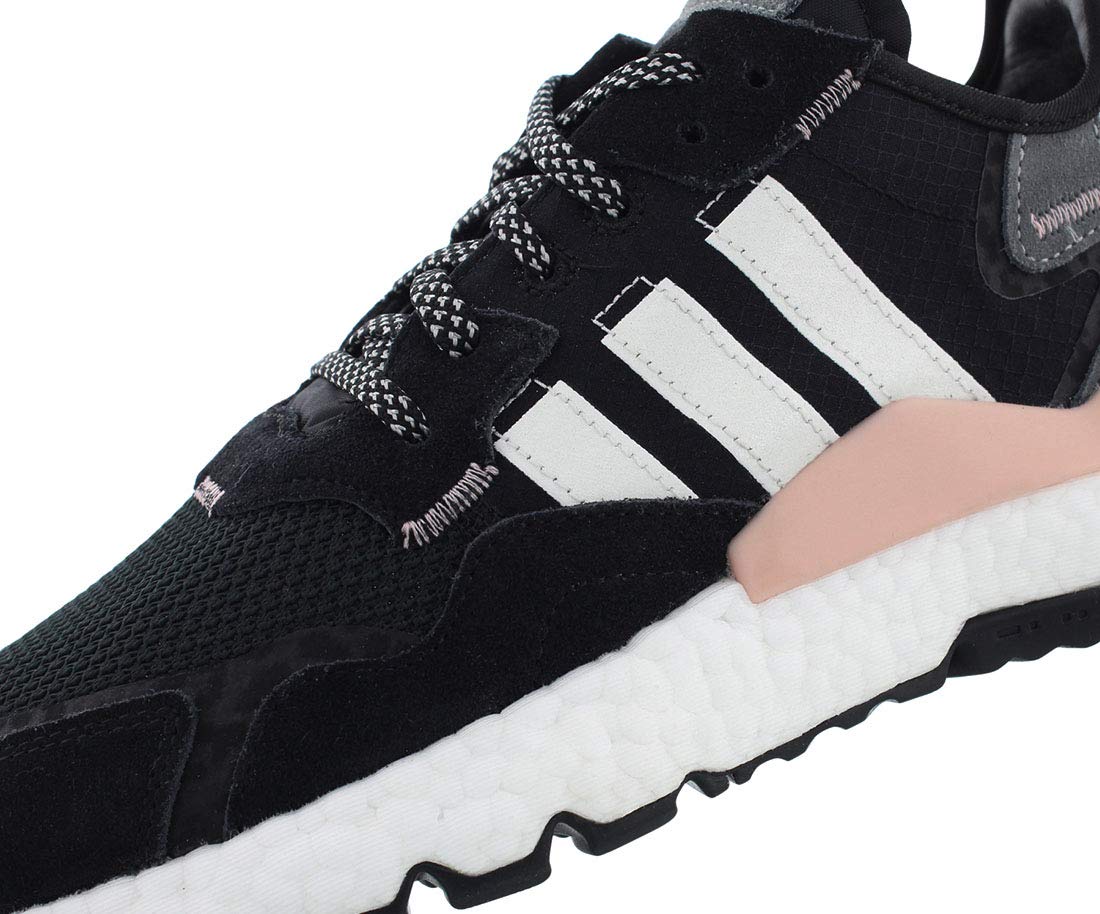 adidas Originals Nite Jogger Womens Shoes Size 9, Color: Black/Pink/White-Black