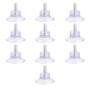 kinmad 10 pcs m6x13mm rubber strong suction cup screw with 35mm sucker hanger pads for table glass tops