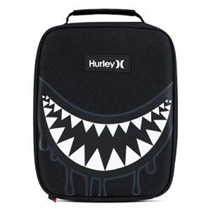hurley unisex-adults one and only insulated lunch box, black shark bite, o/s