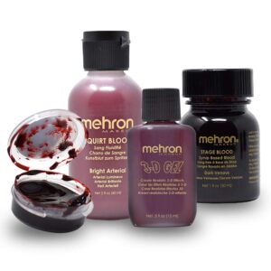 mehron makeup fake blood essentials set