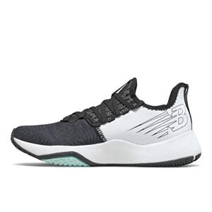 new balance womens fuelcell 100 v1 cross trainer, black/outerspace/white mint, 8.5 us