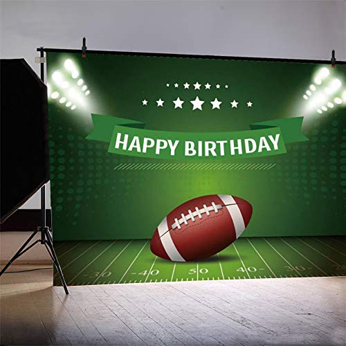 Football Party Decorations, Football Banner for Birthday Party Decorations, Fantasy Football Theme Birthday Photo Props Backdrop for Boy's American Football(5X3ft)