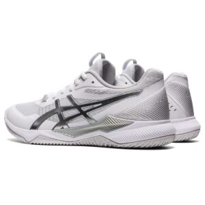 ASICS Women's Gel-Tactic Indoor Sport Shoes, 8.5, White/Pure Silver