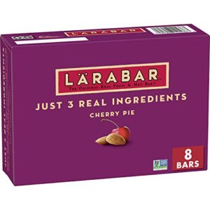 larabar cherry pie, gluten free vegan fruit & nut bars, 1.7 oz bars, 8 ct