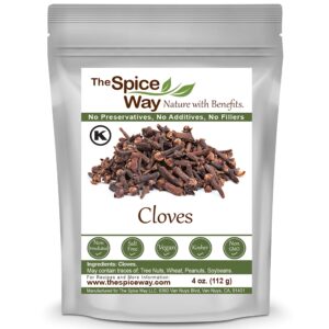 The Spice Way Cloves - whole (4 oz)| clove spice, for many savory dishes and even tea